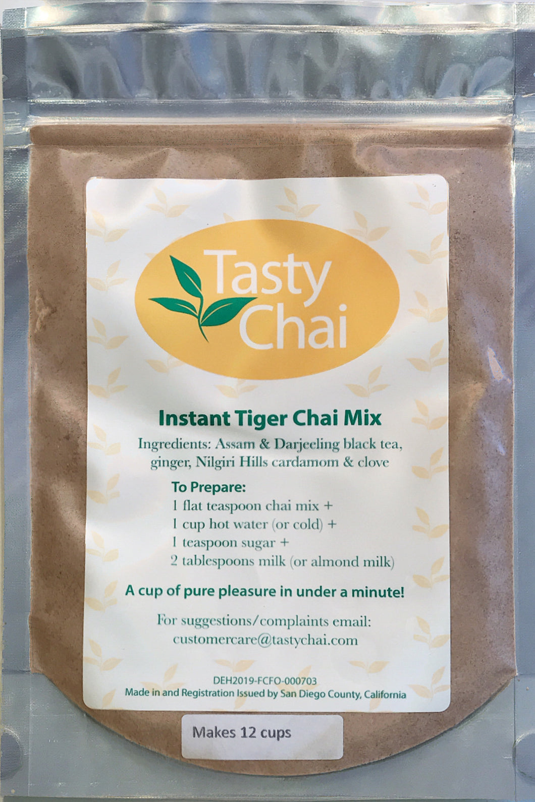 Tasty Chai's Tiger Chai 12 cup pack